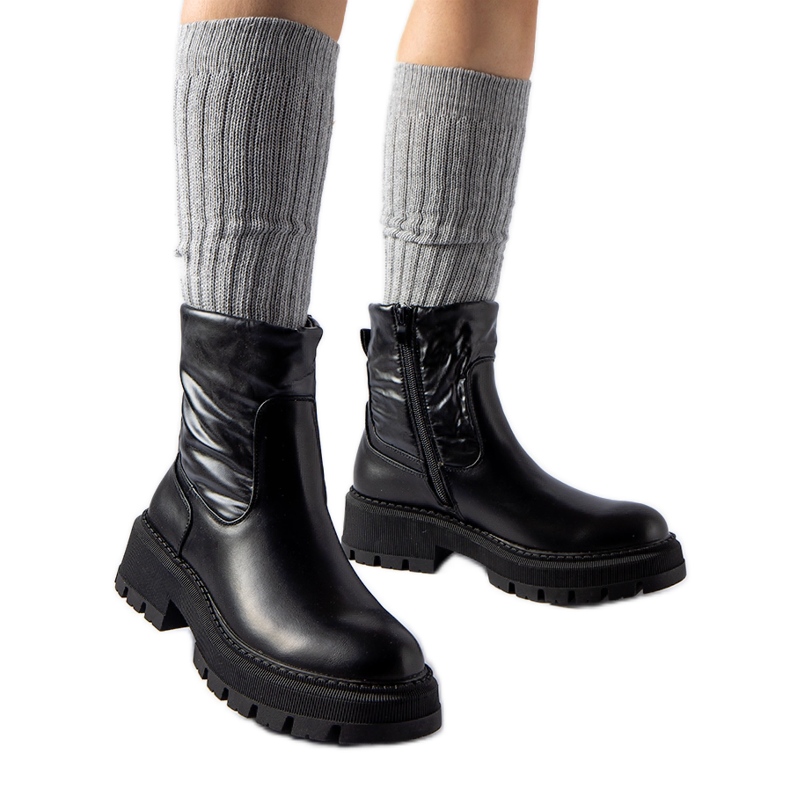 Botines negros con parte superior decorativa de Garrett