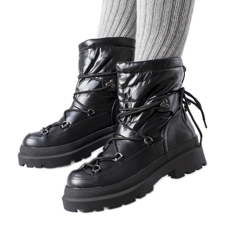 Botas de nieve negras con puño Eagleville negro