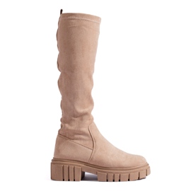 Botas slip-on de ante beige de Shelovet
