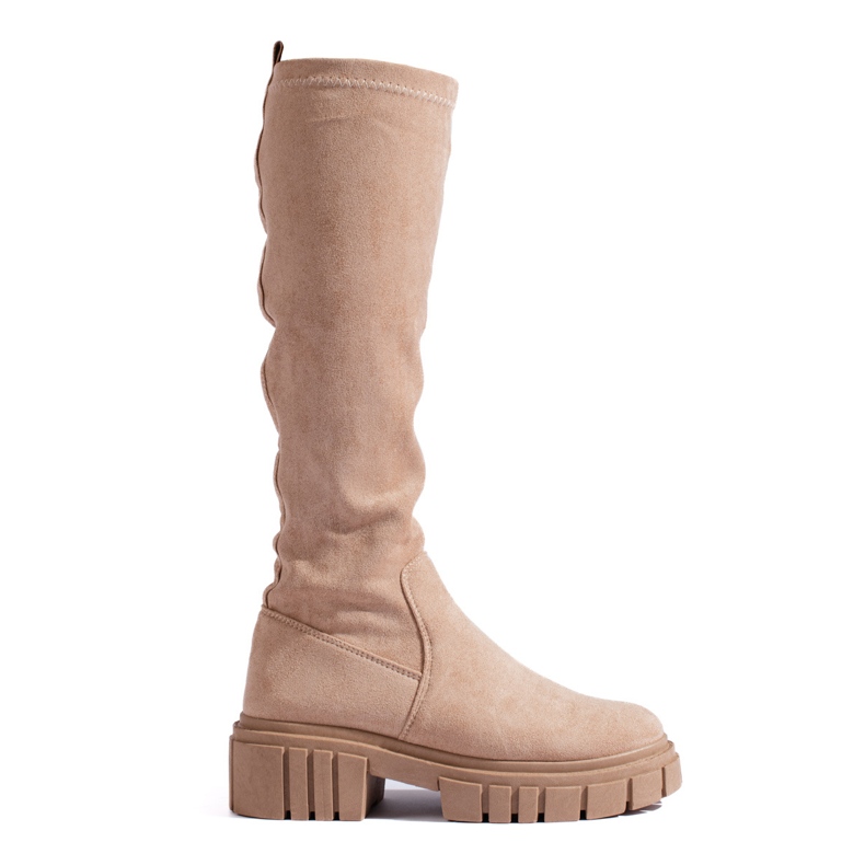 Botas slip-on de ante beige de Shelovet