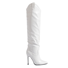 Botas de mujer Shelovet de tacón en color blanco Botas de mujer Shelovet de tacón en color blanco