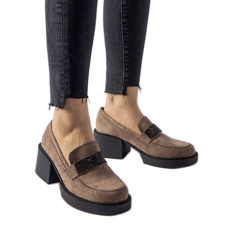 Mocasines marrones con tacón macizo Harrisburg marrón