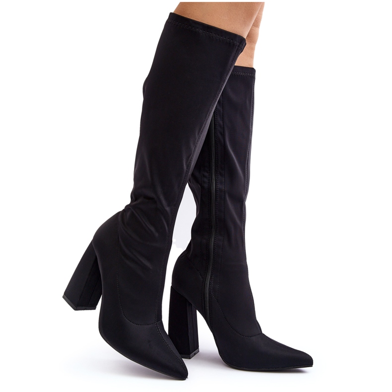 Botas de tacón alto por encima de la rodilla para mujer Negro Fatuma