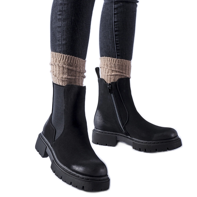 Botines Piedalue negro mate con aislamiento Botines Piedalue negro mate con aislamiento