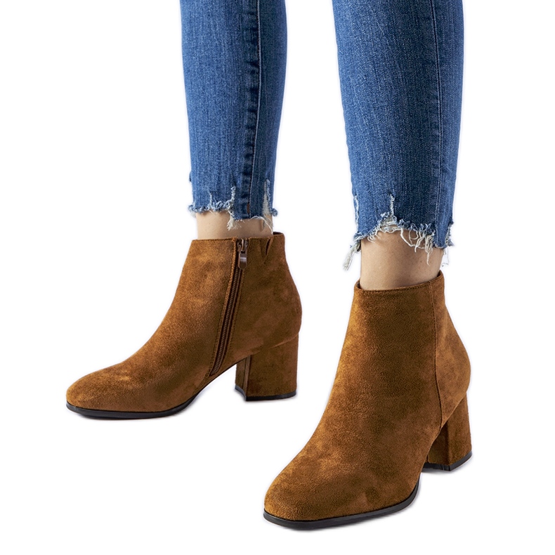 Botines tacón bajo Mapleview marrón