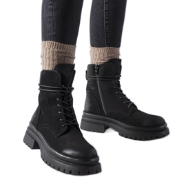Botas Vadnais negras con puntera desgastada negro