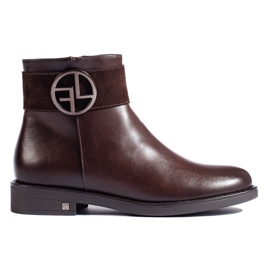 W. Potocki Botas bajas marrones con tacón plano de Potocki marrón