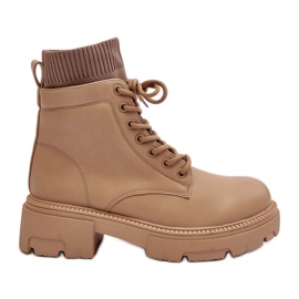 Botas De Mujer Con Calcetines Beige Rivella