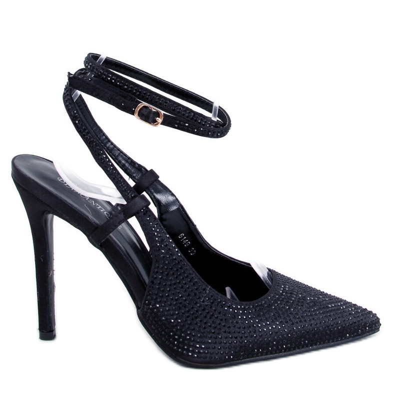 Alfileres atados con piedras Bonnie Black negro