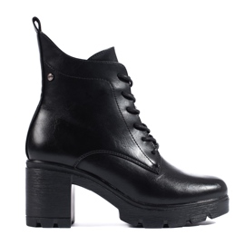 W. Potocki Botines negros con cordones de Potocki