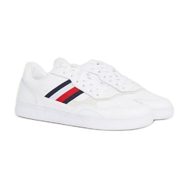 Zapatillas Tommy Hilfiger Court Cupsole Retro Lth Stripes M FM0FM04828YBS blanco