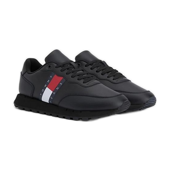 Tommy Hilfiger Zapatos Leather Runner Ess M EM0EM008980GK negro