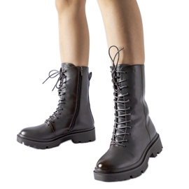 Botas trabajadoras con cordones Michel grises