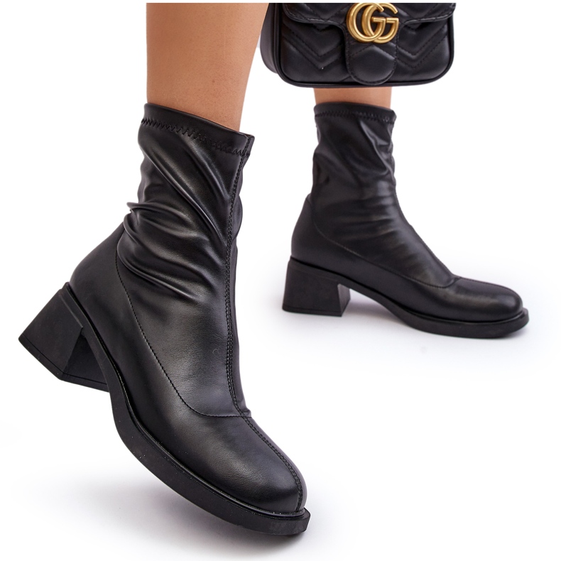 Botas Tacón Bajo Mujer Negro Aphroteia