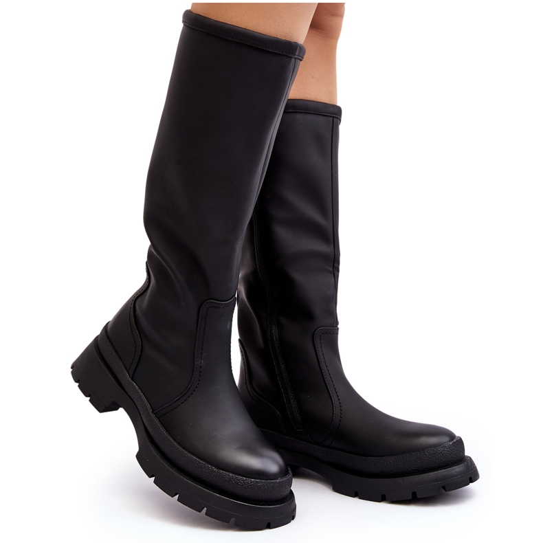 Botas de tacón plano con aislamiento para mujer Desiren negras negro Botas de tacón plano con aislamiento para mujer Desiren negras negro