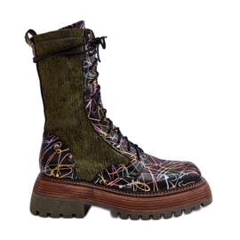 Botas Obrera Mujer Piel Maciejka 06203-09 Multicolor negro