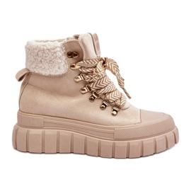 Botas trampero aisladas con suela gruesa, beige claro Ralotta