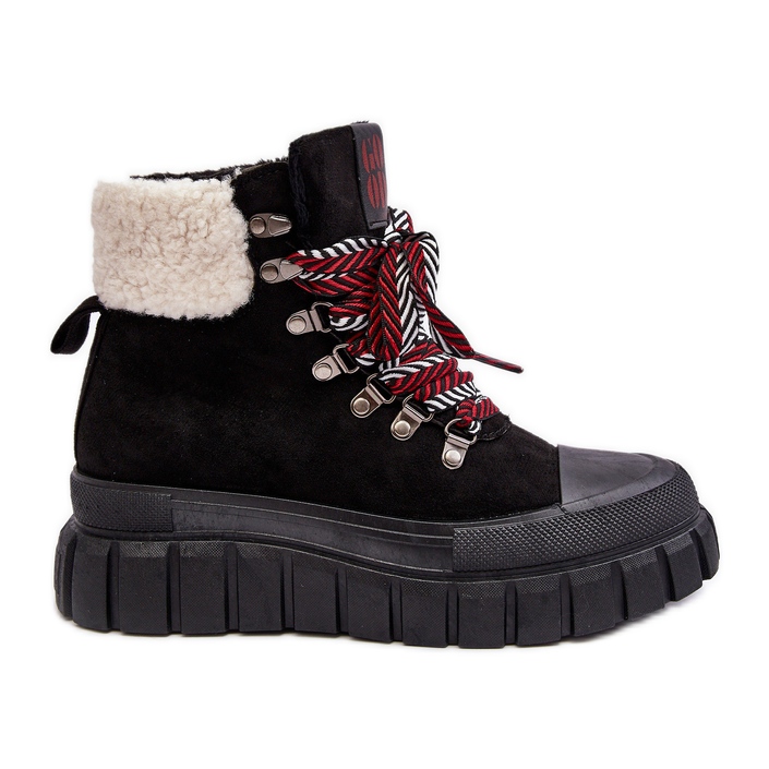 Botas Trapper Aisladas Con Suela Gruesa, Negro Ralotta