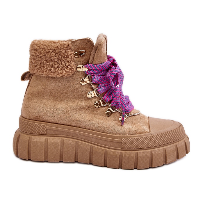 Botas Trapper aislantes Ralotta marrones con suela gruesa marrón
