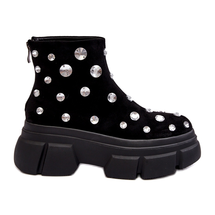 S.Barski Botas aislantes de ante con cristales D&amp;A MR870-83 Negro