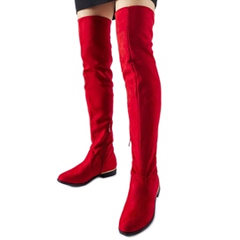 Botas largas Elwira ante ecológico calentitas rojas rojo