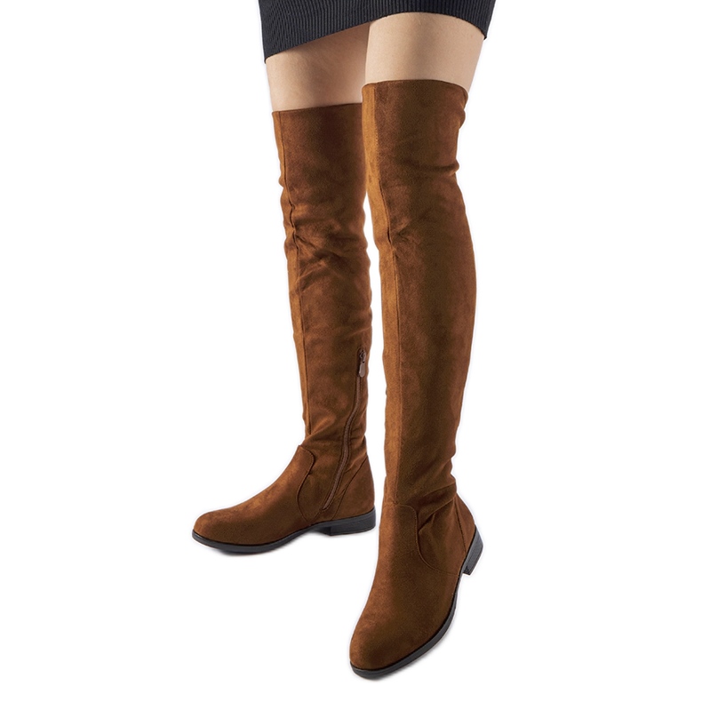 Botas Scandale largas cálidas ante ecológico marrón Botas Scandale largas cálidas ante ecológico marrón