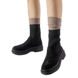 Botas tipo calcetín enormes negras de Hawkins negro Botas tipo calcetín enormes negras de Hawkins negro