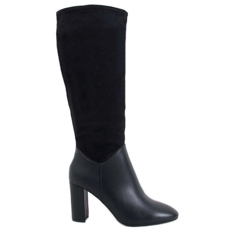 Botas clásicas de tacón Neita Black negro