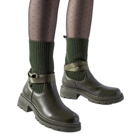 Botines tipo calcetín con aislamiento verde oscuro de Picker Botines tipo calcetín con aislamiento verde oscuro de Picker