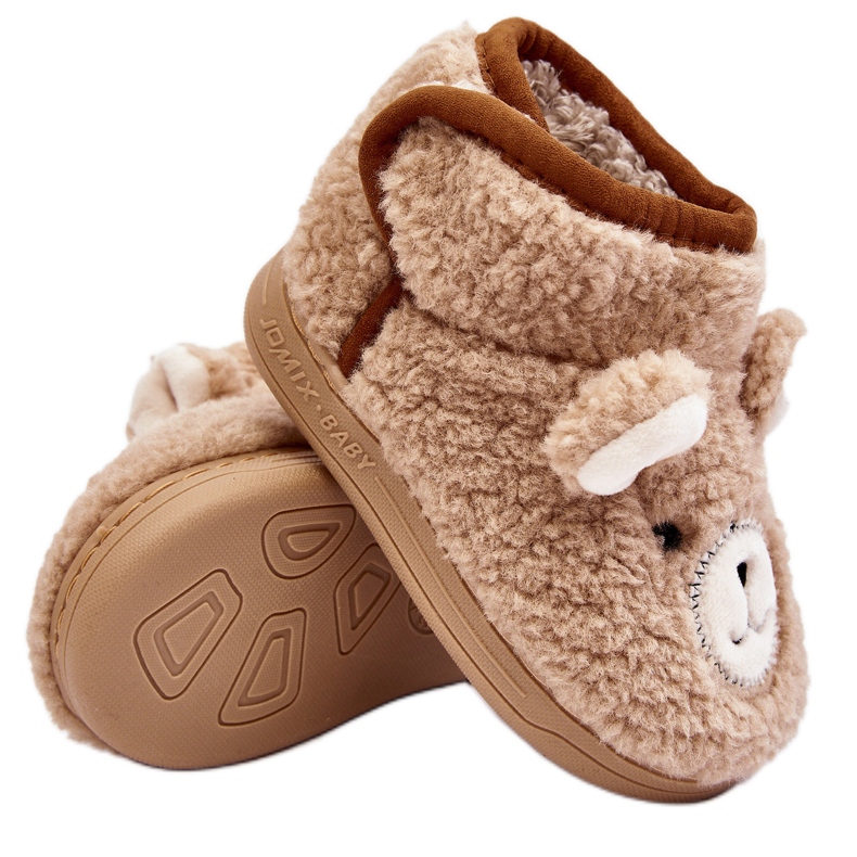 Pantuflas Infantiles Térmicas con Osito, Beige Eberra