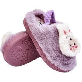 Pantuflas Infantiles Conejito Peludo, Dicera Morada púrpura