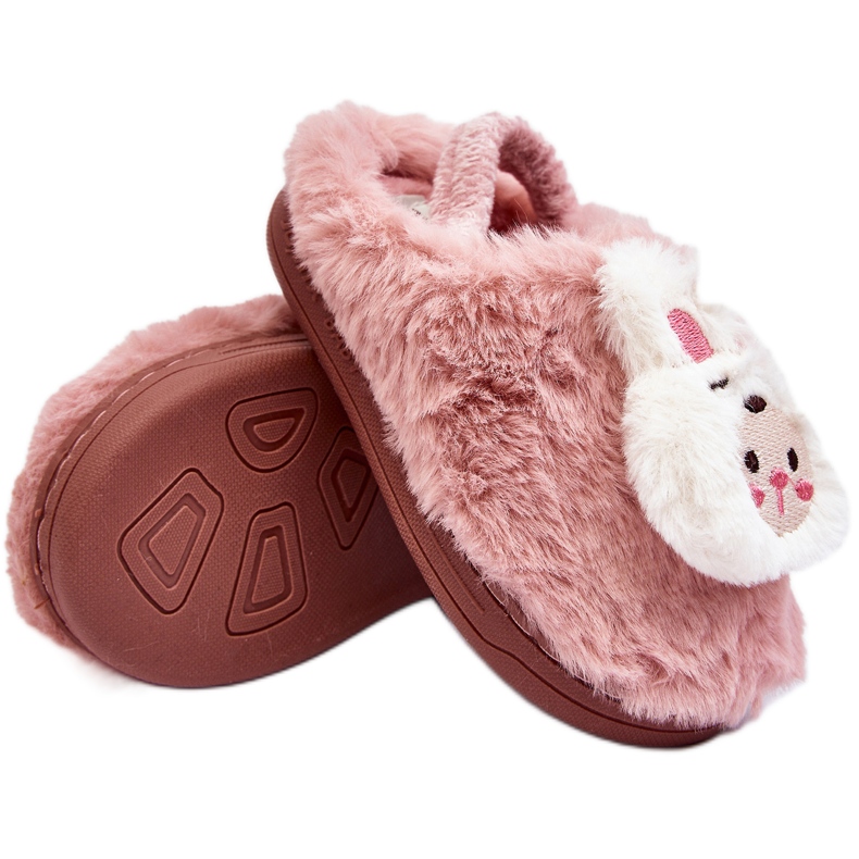 Pantuflas Infantiles Conejito Peludo, Dicera Rosa rosado
