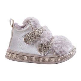 Botas de nieve con aislamiento Leela plateadas para niños plata