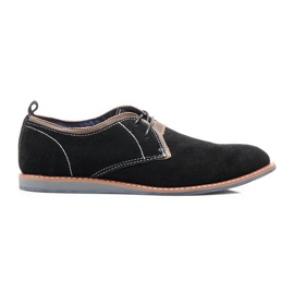 Mazaro zapatos de hombre de cuero negro