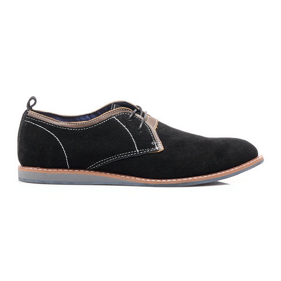 Mazaro zapatos de hombre de cuero negro