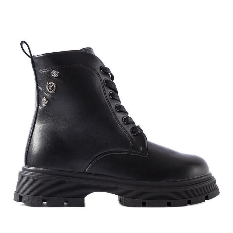 Botas de niña con aislamiento de grafito de Basara negro Botas de niña con aislamiento de grafito de Basara negro