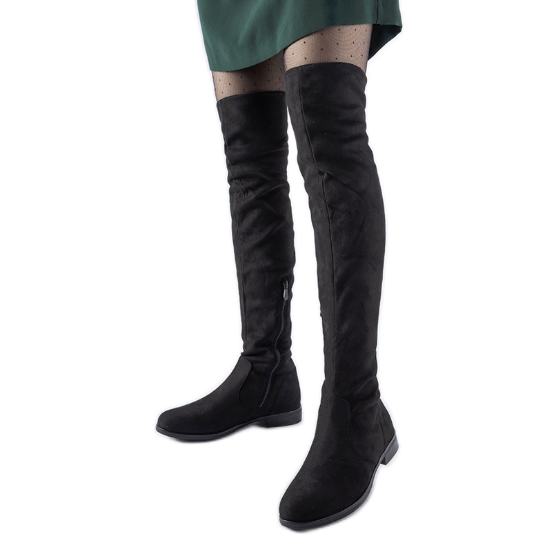 Botas Scandale largas negras cálidas ante ecológico negro Botas Scandale largas negras cálidas ante ecológico negro