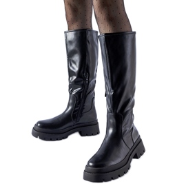 Botas clásicas planas Christien negro
