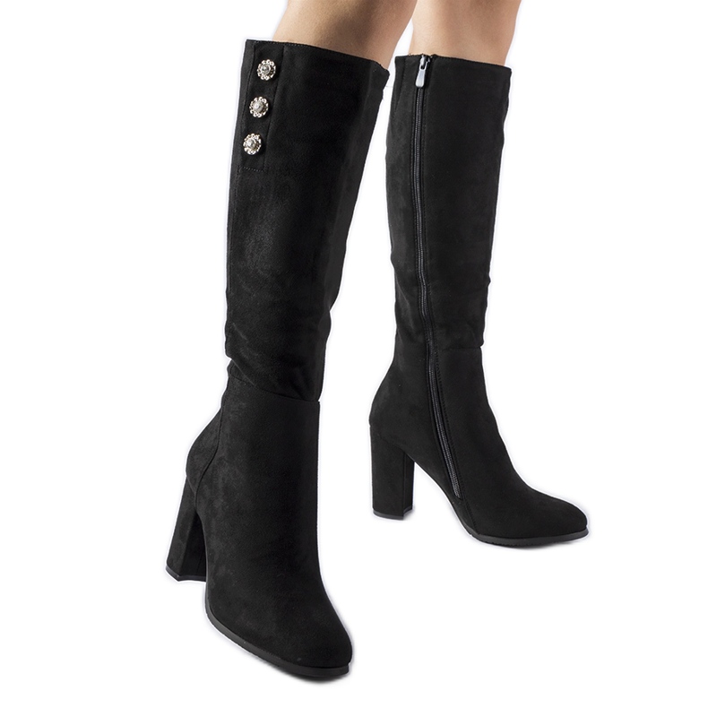 Botas negras decoradas con circonitas Lightning negro