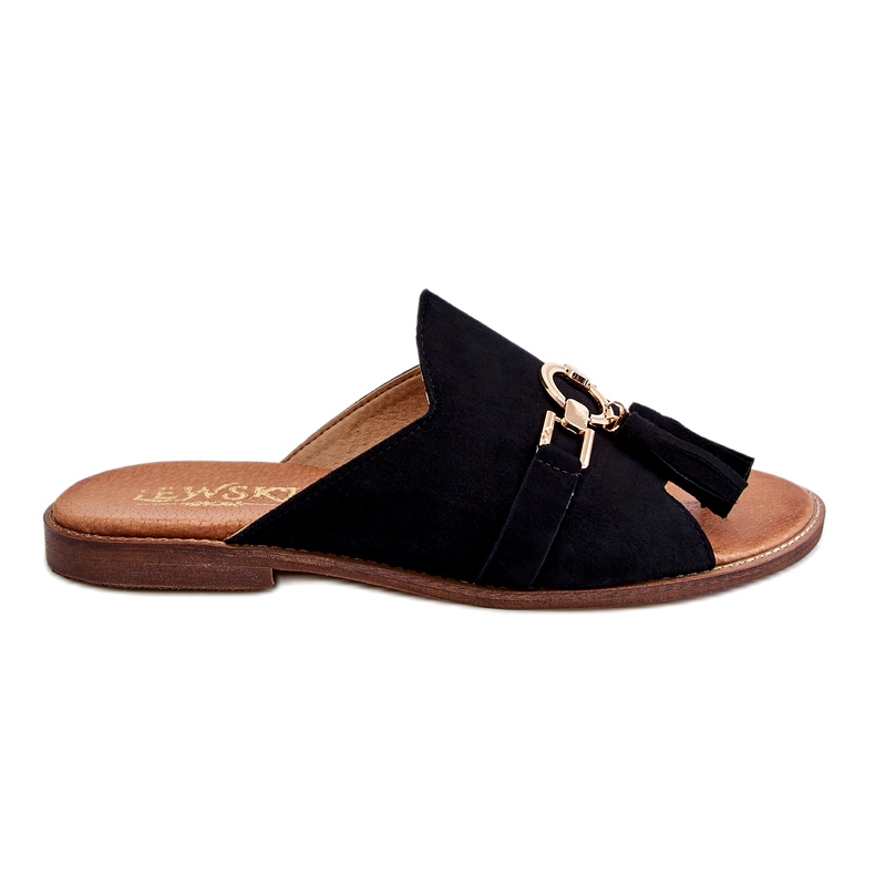 Lewski Shoes Pantuflas Mujer Ante Leewski Shoes 3226 Black negro