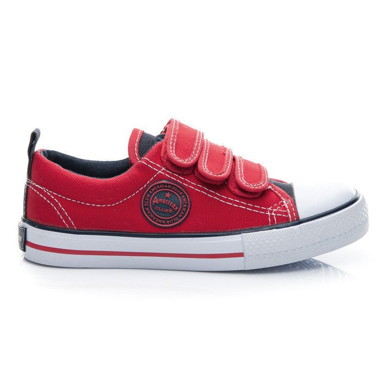 American Club zapatillas con velcro rojo