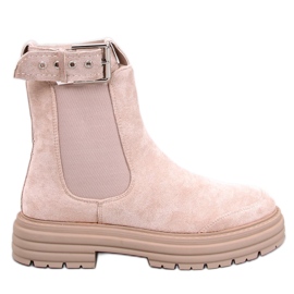 Botas Chelsea de mujer Carls Beige