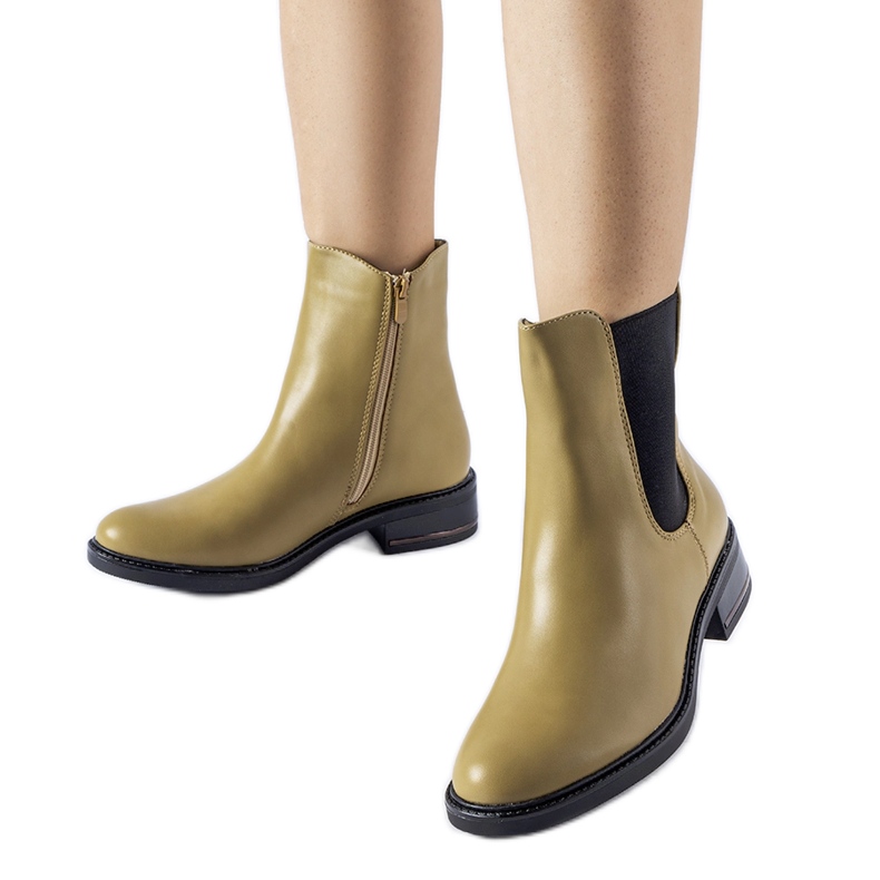Botines Bagnoro clásicos con aislamiento verde oliva