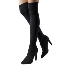 Botas Virginia de tejido negro