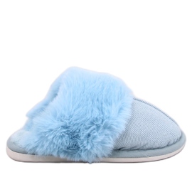 Pantuflas espiga con pelo Allens Azul