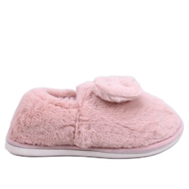 Emres Pantuflas pelo rosa con lazo rosado