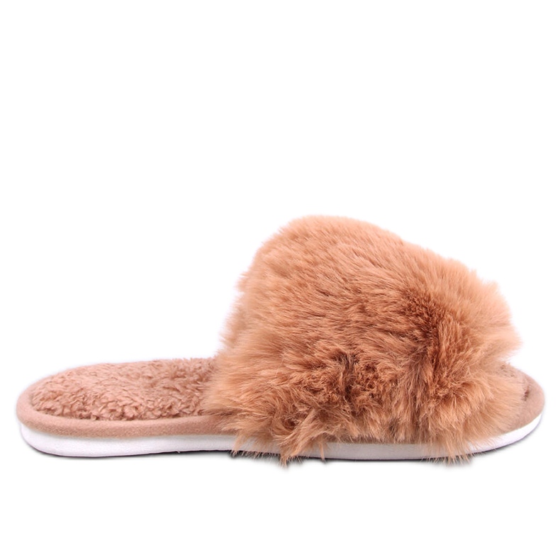Kemars Pantuflas de piel con puntera abierta Camel marrón Kemars Pantuflas de piel con puntera abierta Camel marrón