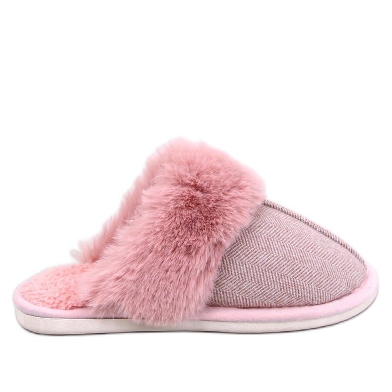 Pantuflas Skeen de espiga con pelo, Rosa claro rosado Pantuflas Skeen de espiga con pelo, Rosa claro rosado