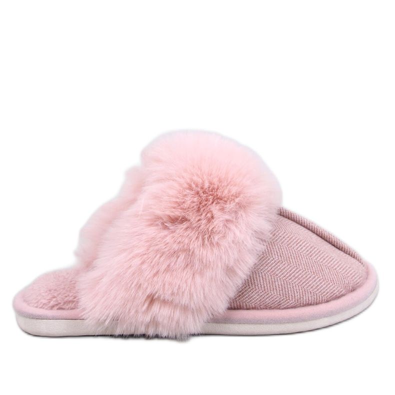 Pantuflas de espiga con pelo Skeen, Rosa Polvo rosado Pantuflas de espiga con pelo Skeen, Rosa Polvo rosado