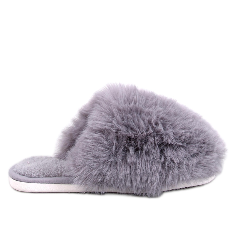 Pantuflas de pelo para mujer Calvert, gris